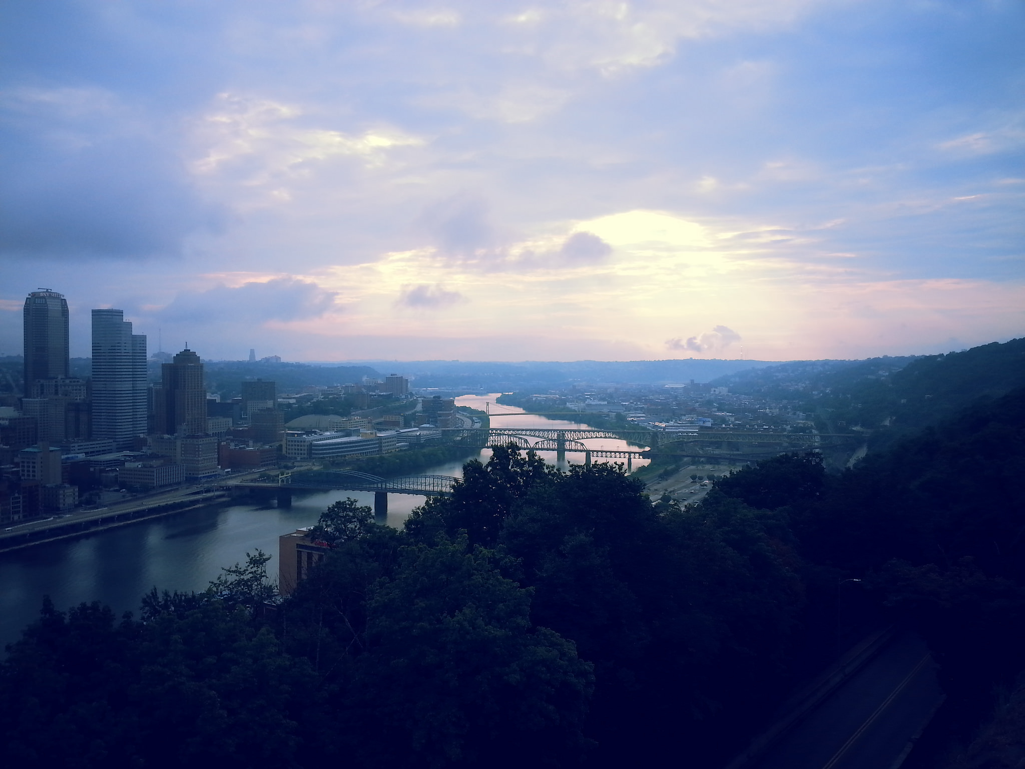 At the top of the South Side in the morning