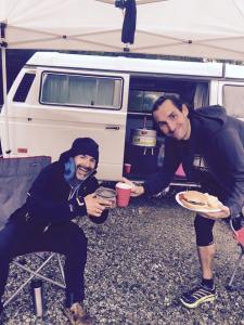 At the finish with Mike - Celebrating with a good IPA!