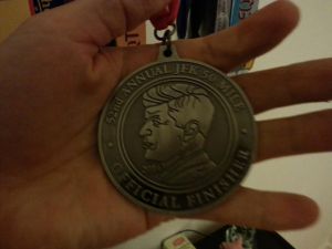 The JFK finisher medal